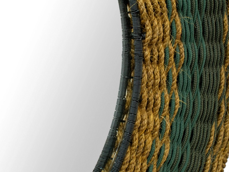 Large round mirror - Manilla and Military green Large round mirror - Manilla and Military green